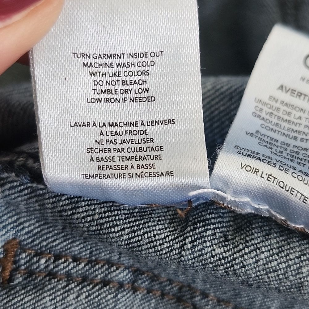OAT New York High Rise Button Fly Wide Leg Jeans, Dark Blue Wash, 32 - Picture 8 of 11